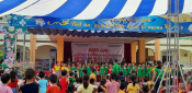 thông báo về chương trình cho trẻ làm quen với ngaoi ngữ tại trường mầm non Hoa Hồng